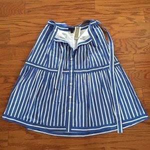 J crew cotton striped skirt NWT size 0